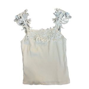 Zara Lace Embellished Tank Top